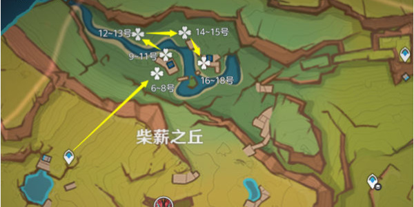 原神5.1灼灼彩菊在哪  84个灼灼彩菊采集路线推荐[多图]图片3