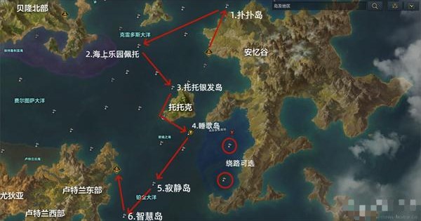 命运方舟跑岛攻略 跑岛顺序路线图一览[多图]图片4