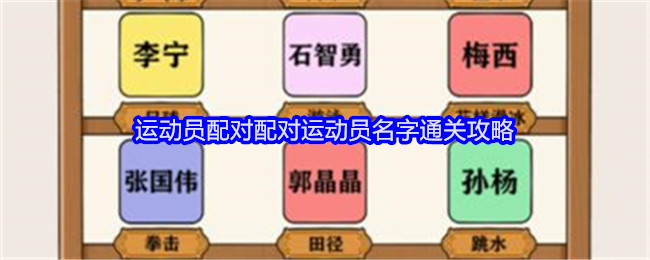 就我眼神好配对运动员名字通关攻略[多图]图片1