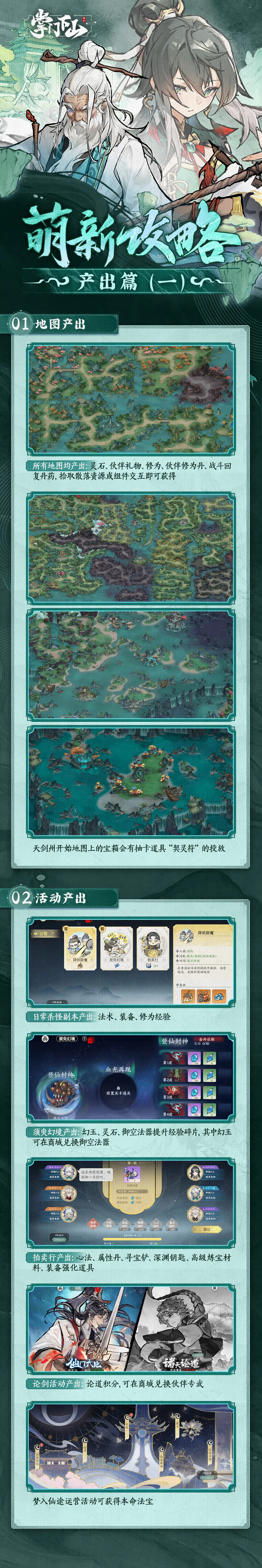 掌门下山所有渠道产出材料道具一图流汇总图片1