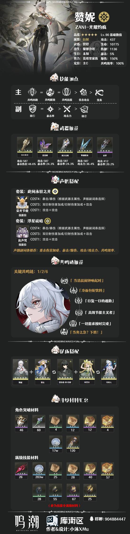 鸣潮2.3赞妮一图流养成培养攻略图片1
