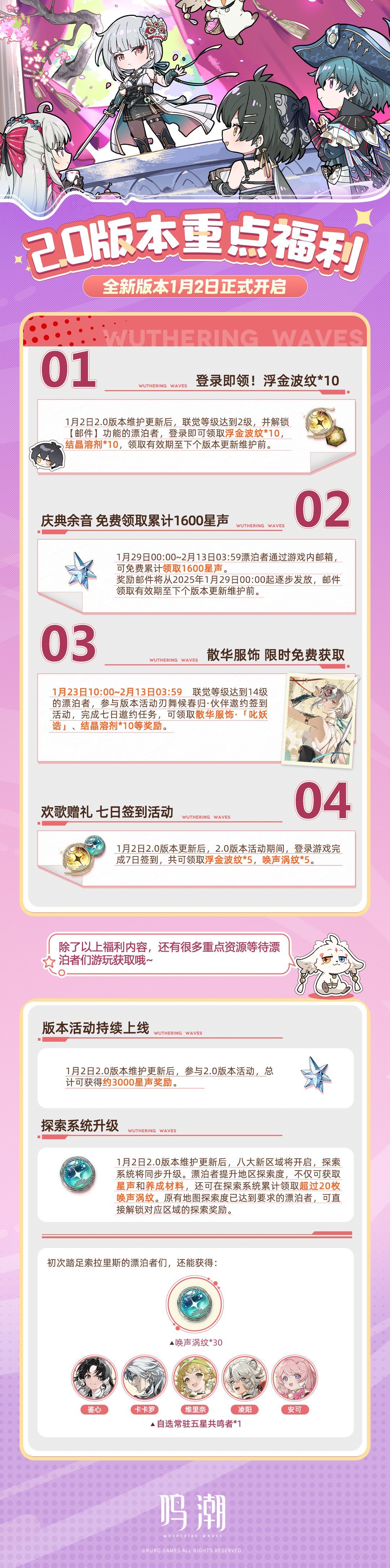 鸣潮2.0版本福利活动汇总一览[图]图片1