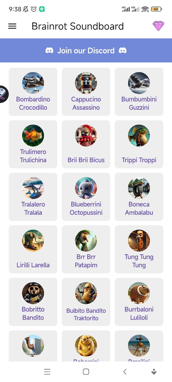 美国山海经角色大全游戏手机版（Brainrot Soundboard）图3:zcc